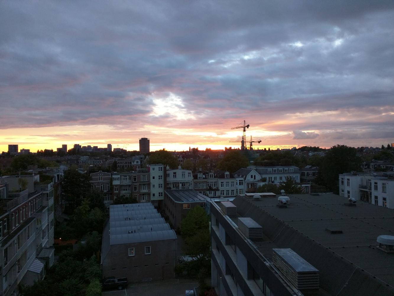Sunset over Amsterdam