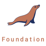 MariaDB Foundation Logo. Vertical orientation. For use over dark backgrounds.
