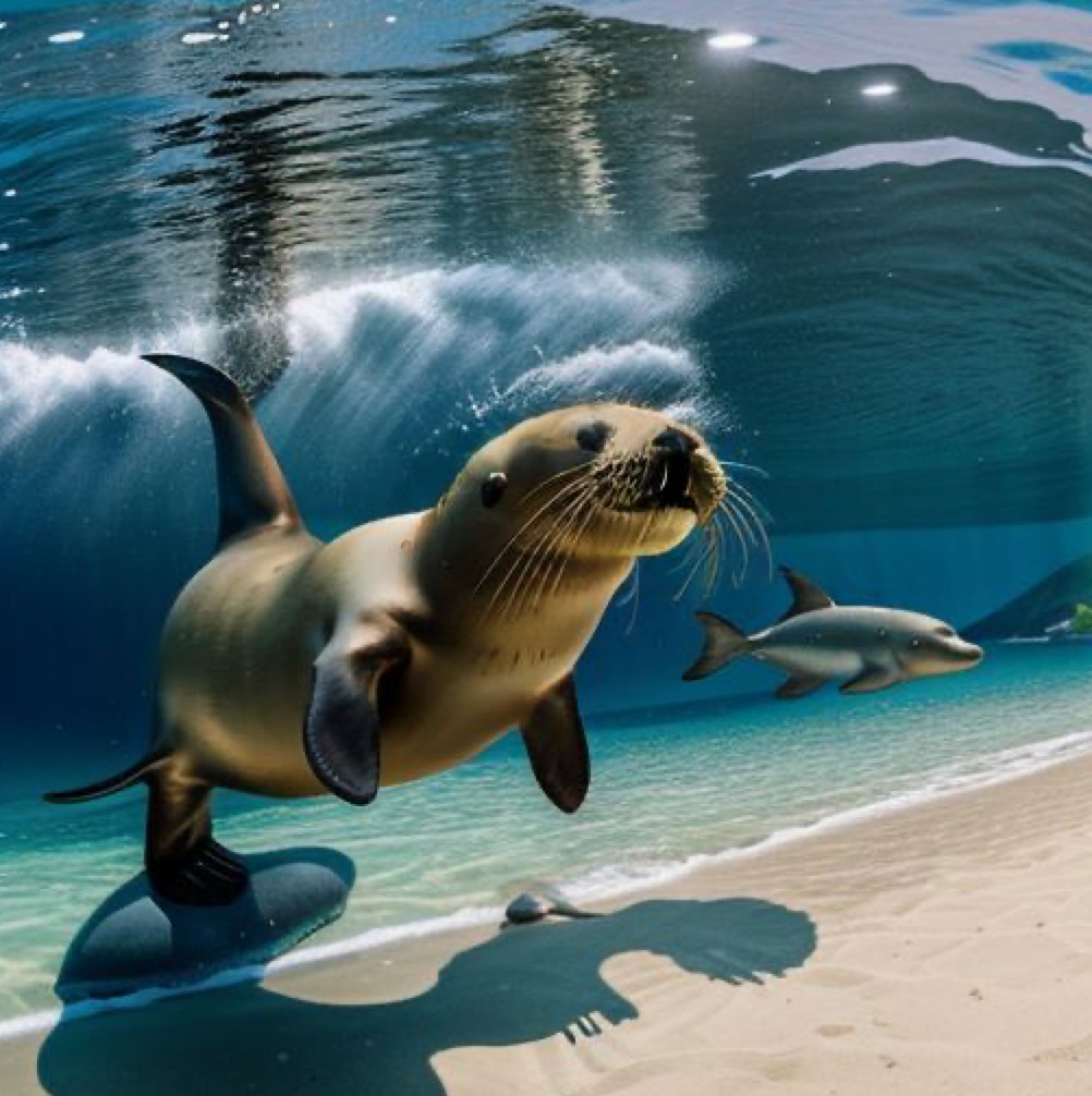 Diving Sea Lion