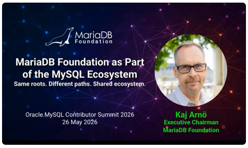 MariaDB Foundation as Part of the MySQL Ecosystem